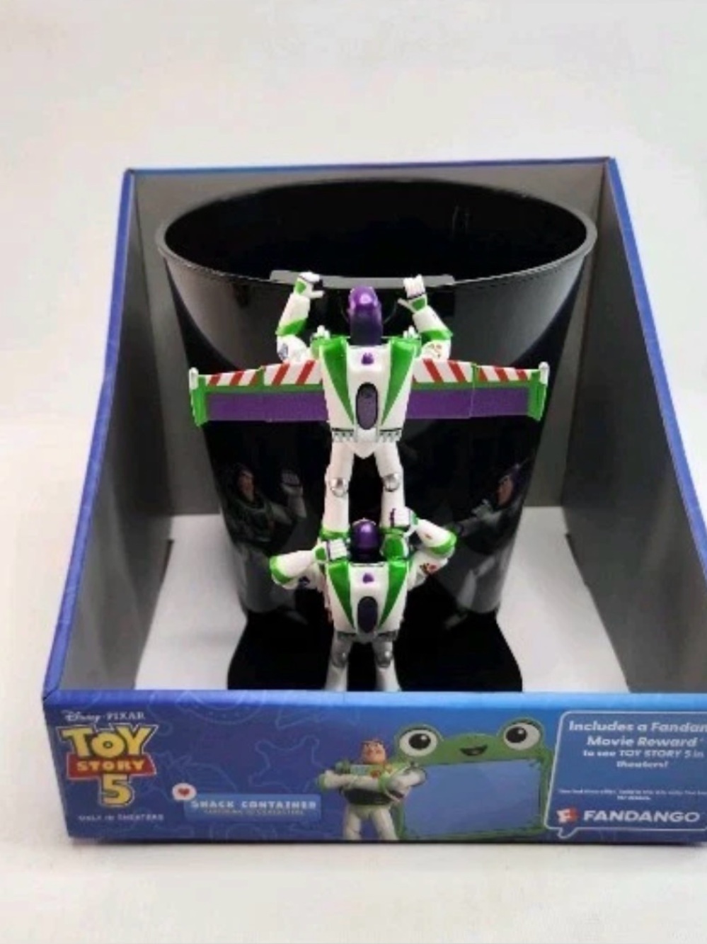 Toy Story 5 Popcorn Bucket Snack Buzz Lightyear Display Container NEW
